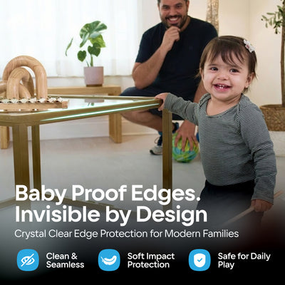 Clear 16ft Furniture Edge Guard for Child Proofing, Transparent, Thick and Soft