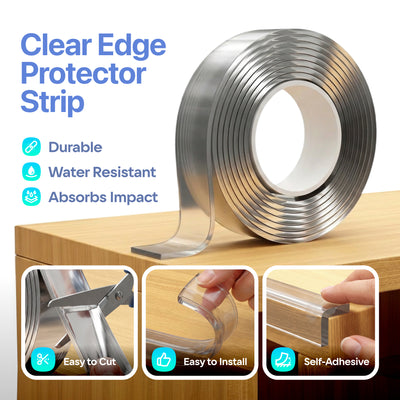 Clear 16ft Furniture Edge and 4 Corner Guards Set