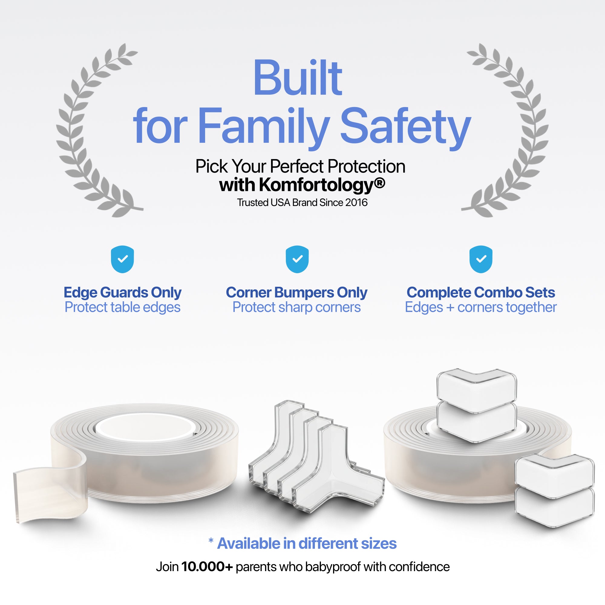 Clear 16ft Furniture Edge Guard for Child Proofing, Transparent, Thick and Soft
