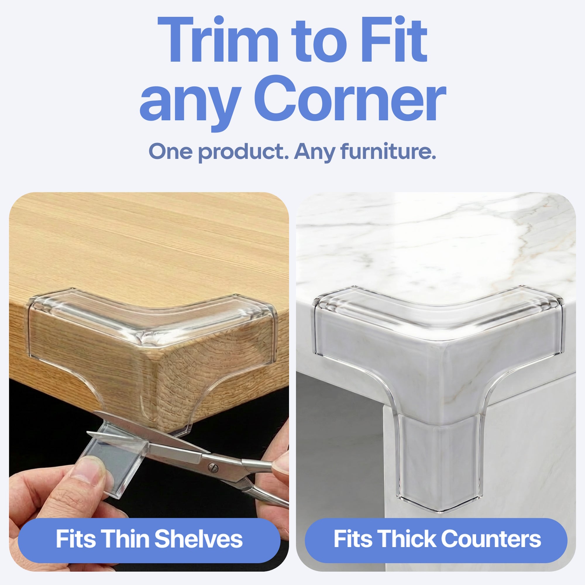 Clear 16ft Furniture Edge and 4 Corner Guards Set