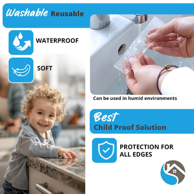 Clear 16ft Furniture Edge Guard for Child Proofing, Transparent, Thick and Soft