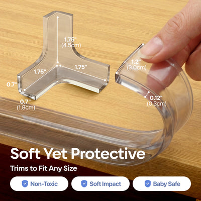 Clear 16ft Furniture Edge and 4 Corner Guards Set