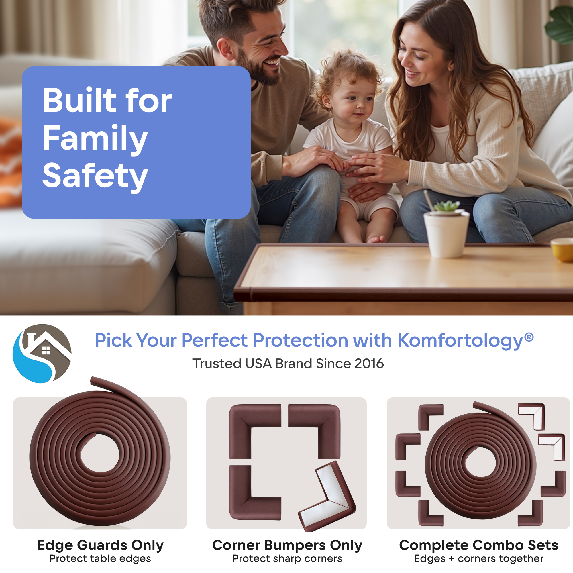 15ft Furniture Edge and 4 Corner Guards Foam Set