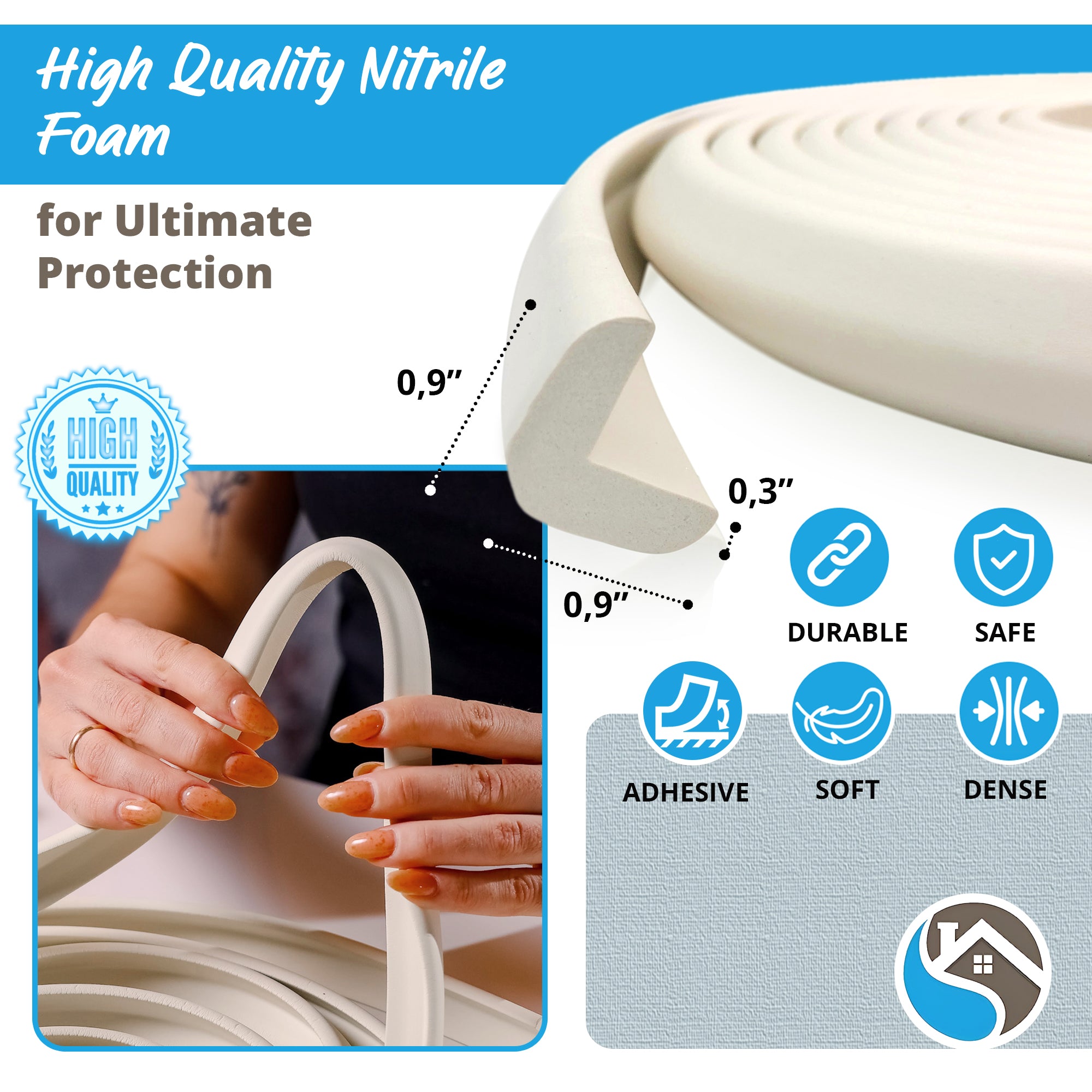 18ft Furniture Edge and 8 Corner Guards Foam Set