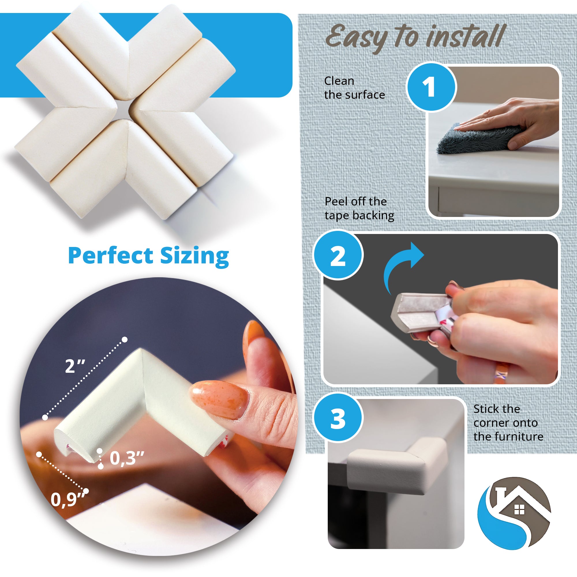 18ft Furniture Edge and 8 Corner Guards Foam Set