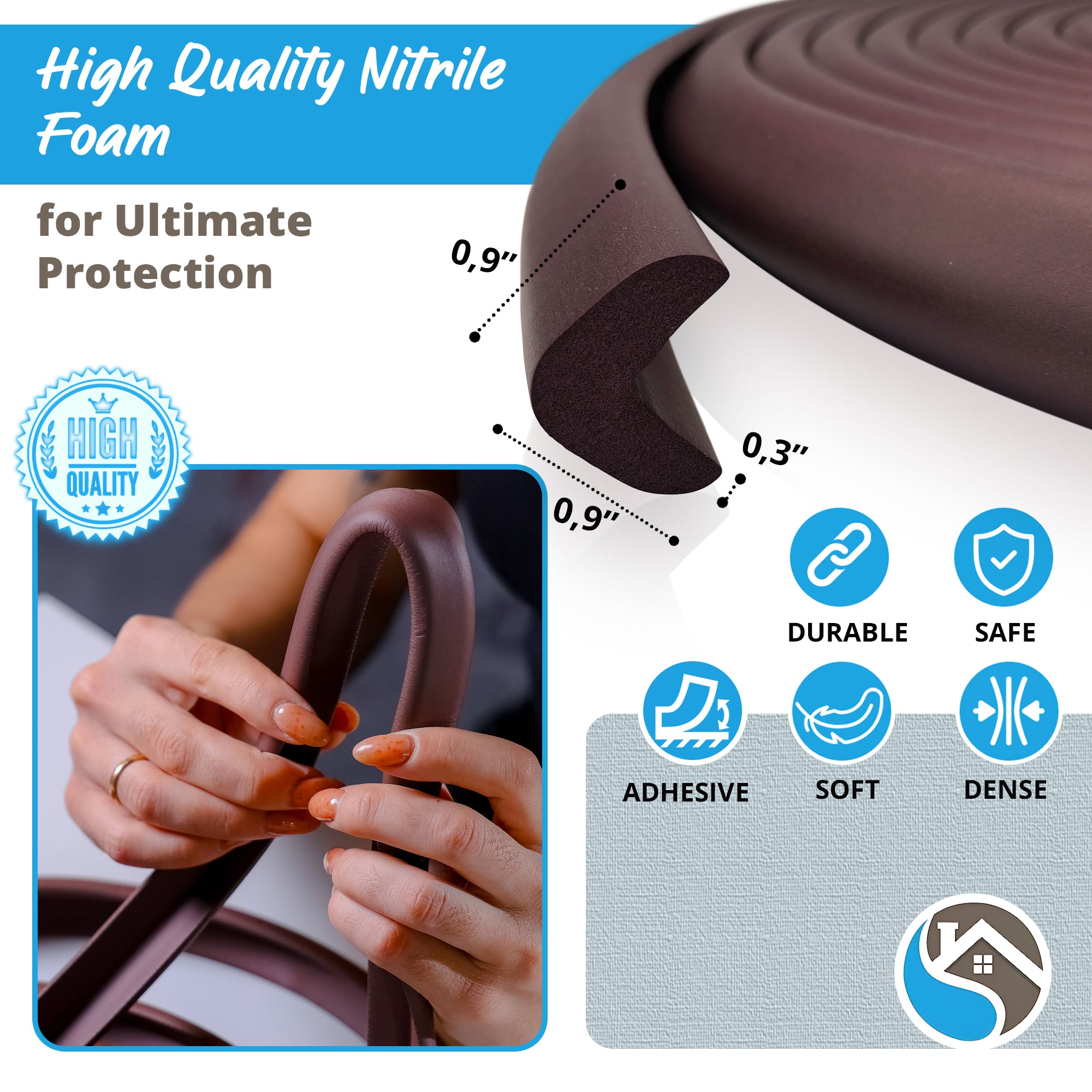 18ft Furniture Edge and 8 Corner Guards Foam Set