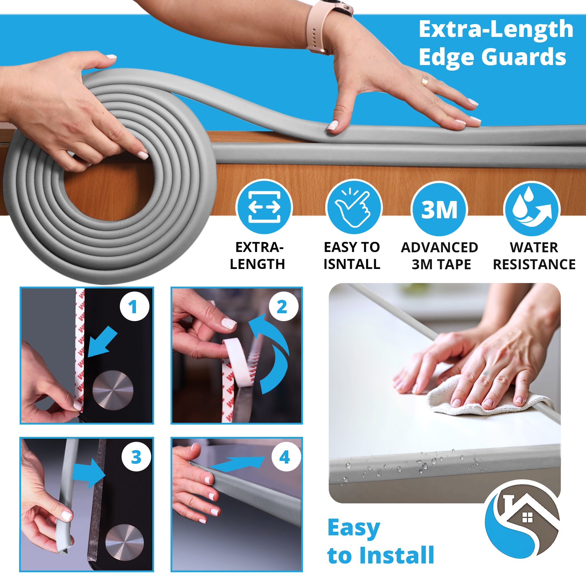 18ft Furniture Edge and 8 Corner Guards Foam Set